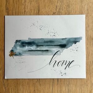 NEW Whitney Winkler Tennessee Home‎ Art Print Watercolor State Wall Decor 8"x10"